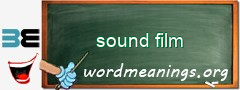 WordMeaning blackboard for sound film